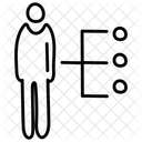Benutzerhierarchie Organisationshierarchie Benutzernetzwerk Symbol