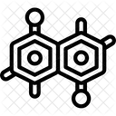Organisch Molekul Linie Symbol