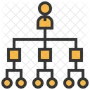 Organizacao Grafico Fluxograma Ícone