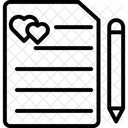 Icono De Linea De Planificador De Bodas Icono