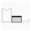 Organizador de suministros de escritorio  Icono