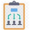 Organization Report Hierarchy Clipboard Icon