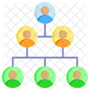 Organization Structure Delegate Team Management Icon