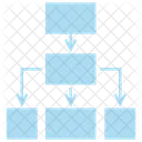 Organograma Diagrama Grafico Hierarquico Ícone