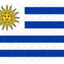 Oriental Republic Of Uruguay Flag Country Icon