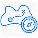 Orientierungskarte Lokalisierung Kartenkompass Symbol