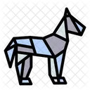 Cavalo De Origami Ícone