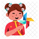 Abanico De Origami Abanico De Juguetes Nina China Icono