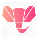 종이접기 코끼리  아이콘