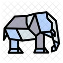 Origami Elephant Icon