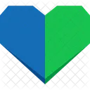 Origami Heart Icon