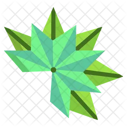 Origami Leaf  Icon