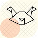 Origami Sculpture Minimal Outline Icon
