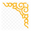 Ornamental Corner Decoration Pattern Design Icon