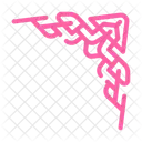 Ornamental Corner Decoration Pattern Design Icon