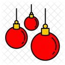 Colore Ornamenti Natale Icon