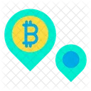 Bitcoin Standort Standortzeiger Standortmarkierung Icon