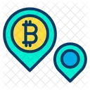 Bitcoin Standort Standortzeiger Standortmarkierung Icon