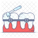 Dental Orthodontic Teeth Braces Oral Treatment Icône