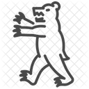 Oso Oso De Hielo Emblema Icono