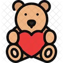 Oso De Peluche Peluche Corazon Icono