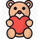 Oso De Peluche Peluche Corazon Icono