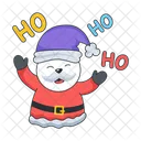 Oso papa noel  Icono