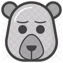 Oso Triste Cara De Oso Polar Cabeza De Oso Icono