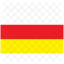 Bandeira Pais Ossetia Do Norte Ícone