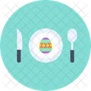 Ostern Ei Essen Symbol