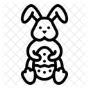 Osterhase Kaninchen Osterei Symbol