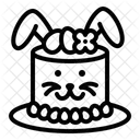 Osterkuchen Hase Backerei Symbol
