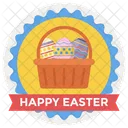 Osterlogo Design Frohe Ostern Abzeichen Osteremblem Icon