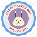 Frohe Ostern Abzeichen Oster Emblem Oster Logo Design Icon