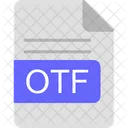 Otf Arquivo Formato Ícone