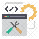 Otimizacao Web Codificacao De Sites Servico Web Icon