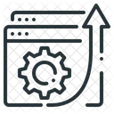 Roda Dentada De Desenvolvimento De Site Ícone
