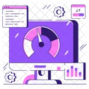 Otimizacao Da Velocidade Do Sistema Teste De Velocidade Da Internet Teste De Velocidade Do Sistema Ícone