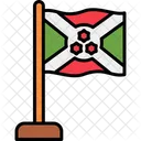 Burundi Pais Bandera Icono