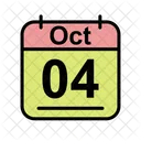 Ottobre Calendario Data Icon