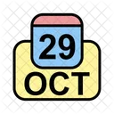 Ottobre Calendario Data Icon