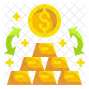 Ouro Moeda Troca Ícone