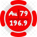 Ouro Tabela Periodica Quimica Ícone