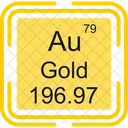 Ouro Tabela Periodica Quimica Ícone