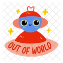 Out Of World Ufo Alien Icon