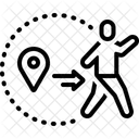 Out Of Zone Zone Gps Icon