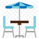 Outdoor Cafe Seat Table Icon