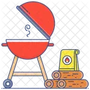 Outdoor Cooking Bbq Griller Charcoal Grill Icon