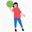 Ball Playing Softball Playing Family Fun Icon