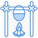 Camp Kitchen Setup Icon